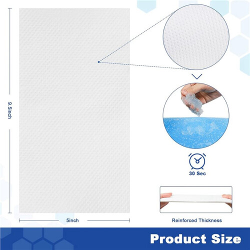 200 Pcs Commode Absorbent Pads for Bedside Toilet Chair Bucket, Commode Liners Pads, Disposable Bedside Commode Pads 2