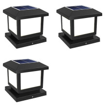 3X Timed LED Solar Pillar Light Waterproof Solar Lights Outdoor Remote Control Garden Sunlight