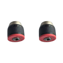 2Stück 10 mm 3/8-24unf Ratsche Selbstsicherndes Bohrfutter Hände für Bohrmaschine Elektrisches Bohrfutter Elektrowerkzeuge Zubehör Schwarz & Rot