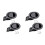 4PCS Plastic Recliner Release Pull Handles Oval Plastic Sofa Chair Replacement Parts Without Cable Fits 3mm & 6mm Cables 1