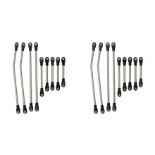 18X LCG Girder Frame Stainless Steel Linkage Link Rod Pull Rod for 1/10 Axial SCX10 Capra LCG Rails Chassis Kit