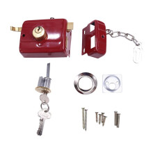 3X Cast Iron Anti-Theft Lock Exterior Door Multiple Insurance Security Indoor Dormitory with Key Wooden Door Lock