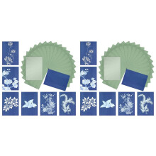 Cyanotype Paper Kit, 48 Pcs Sun Print Paper Kit A5 Solar Drawing Paper Sensitivity Nature Printing Paper for Arts Crafts