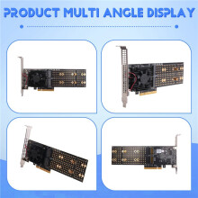 M.2 PCIe Expansion Card Split-Free PLX8747 Integrated Module Supports Four M.2 SSD Half-Height/Full-Height Slots