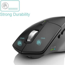 Mouse Verticale , Mouse Ergonomico Wireless BT5.0 e 2.4G con Silenzioso per PC Laptop