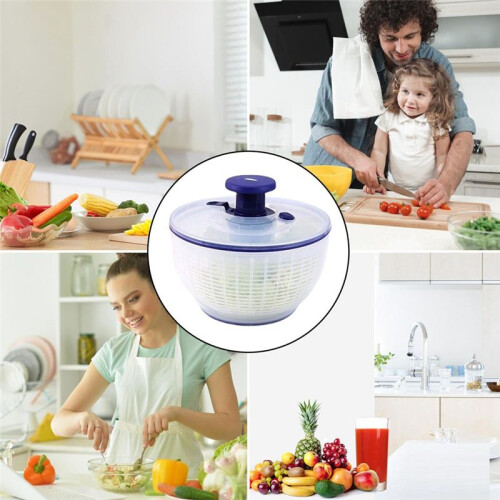 Press-Type Vegetable Washing Machine Fruit and Vegetable Drain Basket Home Press-Type Vegetable Dehydrator Drain Basket 2