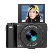 64MP Digital Camera 16X Digital Zoom 180 2.8-Inch IPS Flip Screen Photography 4K Vintage Vlog Video Recorder A