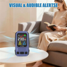 Draagbare Koolmonoxidemelder Koolmonoxidealarmmeter Temperatuur- en Vochtigheidsmeter Oplaadbare Gasdetector B