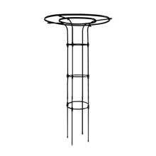 57-Inch Heavy-Duty Outdoor Garden Trellis for Climbing Plants, Spliced Sturdy Mushroom Top Square Support Frame Black