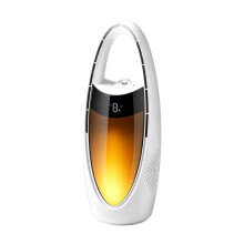 Rotorloser Tischventilator mit Batterie und Wasser-Kühlung, Tragbarer Sicherheitsturmventilator mit LED-Nachtlicht, 9 Geschwindigkeiten, 70