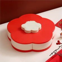 Serving Tray with Dividers,Petal Shape Rotating Box,Snack Platter for Kitchen Picnic Party Bar Home Camping Beach