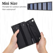 Panneau Solaire Pliable 12W Chargeur Solaire Portable Pliable Étanche Chargeur de Puissance Mobile Extérieur, 1PC