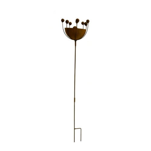 Rustic Eight- Bird Feeder Gaeden Stake 28.3'' Rustic Metal Yard Art Decor 1
