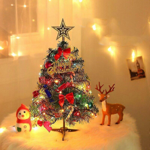 Mini Small Desktop Christmas Tree 50cm New Year Gift Christmas Pine Tree Battery 1