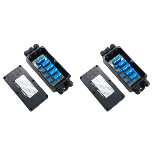 2X 4 in 1 Load Cell Shell Junction Box Amplifier,with Multiple Protections Connection: 1-4 Sensors,Belt Weighing Tower