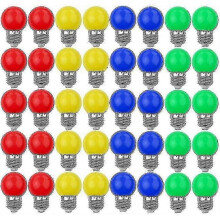 Lot de 40 ampoules LED décoratives E27 de couleurs assorties, 240 lumens, 220-240 V CA.
