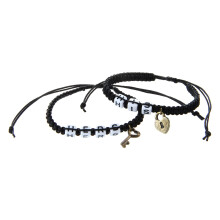 his and hers lover bracelet,couple bracelet,valentine's day Birthday Wedding Anniversary Gift(Black)