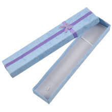 5PCS Paper Package Bowknot Jewelry Necklace Bracelet Earring Ring Gift Box Case, Style-3 Rectangle(22X4cm)