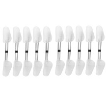 10 x PAIRS OF SHOE TREE TREES PLASTIC MAINTAIN SHAPE SHOES FOOTWEAR WHITE