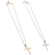 2 Pcs Jewelry Models Clavicle Chain Necklace Jesus Christ