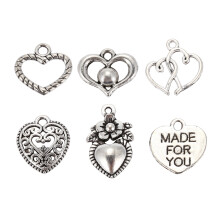 30pcs Mixed style Heart Pendants Charms Findings - Jewellery Making Findings for DIY