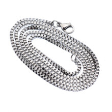 1PC Stainless Steel Silver Tone 2mm Box Chain Necklace 50cm