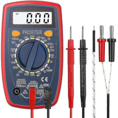 1999 Count LCD Digitalmultimeter mit Messleitungen, Hintergrundbeleuchtung, Diodentest, Multifunktionstester