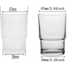 transparente Glasbecher für Zahnbürsten, Ersatzbecher für Wandhalterungen, durchsichtiges Badezimmer