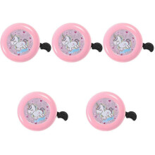 Fahrradklingel für Kinder, 5er-Pack, rosa Warnringe aus Kunststoff, robuste Fahrradklingel für mehr Sicherheit beim Radfahren