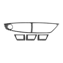 Carbon Fiber Window Armrest Panel Cover Trim Stickers Interior Accessories for - 5 Series F10 2011-2017 (RHD)