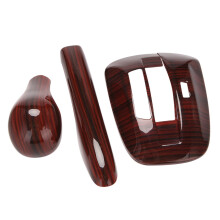 Car Gear Shift Panel Knob Cover Hand Brake Sticker Trim for Accord 8Th 2008-2013 LHD Wood Color