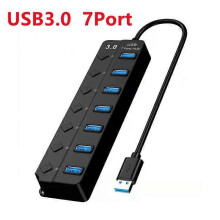 (01 USB3.0 7port) 7 Ports USB3.0 USB HUB Ultra-Slim Data USB Splitter Charging Multi USB Port Expander