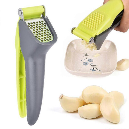 Kitchen Steel Manual Garlic Press Ginger Squeezer Crusher Rocker Mincer Tool 2