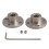 2pcs Silver Steel Rigid Flange Coupling Shaft Coupler Connectors Set 1