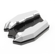 Motorcycle Kickstand Foot Base Support for NMAX XMAX300 V2 2020-2022 Foot Side Stand Extension Pad Plate Silver