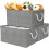 3 Pcs Fabric Storage Basket with Handles Foldable Waterproof Storage Cube Boxes Home Organizer 1