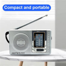 3X Portable Radio Poche Antenne Télescopique Alimenté par Batterie Multifonctionnel AM FM Radio pour Aîné