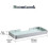 Rectangular Tempered Glass Shower Shelf Organizer Shower Storage Nail-free 4