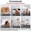Rectangular Tempered Glass Shower Shelf Organizer Shower Storage Nail-free 5