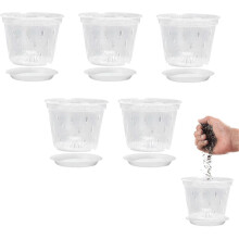 Orchid Pots with Holes,orchid Pots with Holes Good Air Flow Excellent Drainage | Slotted Orchids Planter Flowerpot, Good Air Flow Transparent Flower P