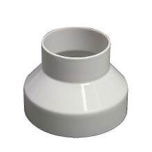 Reduzieradapter 200 mm auf 150 mm für Abluftventilatoren und Lüftungskanäle, Schwarz