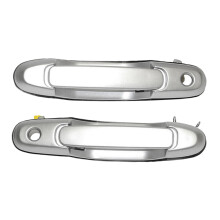 Front Outside Exterior Door Handle Pair Set for 1998-2003 Sienna Driver and Passenger Side 69220-08010-A0 Silver