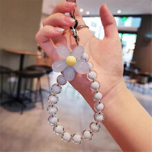 Portable Anti-lost Phone Charm Strap Gift for Friends Beaded Phone Chain Lightweight