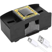 Automatische pokerkaartschudmachine, op batterijen werkende USB-spelmachine voor thuis, feestjes en kaartspellen, compact en gebruiksvri