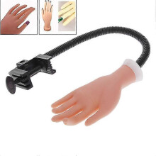 Oefenhandmodel met flexibele vingers voor manicures, acrylnagels en nail art-training.