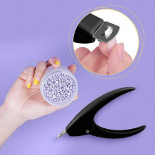 Acryl nagelknipper voor kunstnagels, nageltipknipper en trimmer voor eenvoudig en nauwkeurig vormgeven.