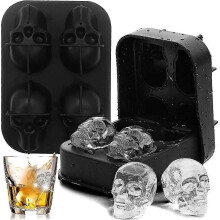 3d Skull Ice Tray Skull Silicone Moulds 2 Pcs Acsergery Skull Food-grade Flexible Silicone Gift