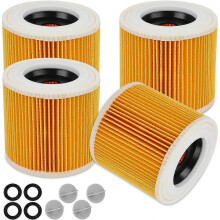 filtros de cartucho para aspiradoras, compatibles con WD3 WD2 WD1 MV3 MV2 AK KNT NT SE VC, repuesto para 6.414-552