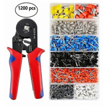 Electrical Lug Crimping Pliers with 1200 Terminals 0.25mm To 10mm Insulated Lug Crimp Wire Crimping Tool Self Adjusting Kit