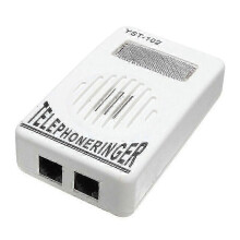 Amplificador de sonido telefónico extra potente con timbre y luz estroboscópica, ideal para el hogar y la oficina.